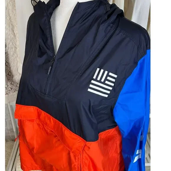 The North Face Women's Size XL Red White Blue USA Windwall Pullover #0493 - Picture 2 of 15